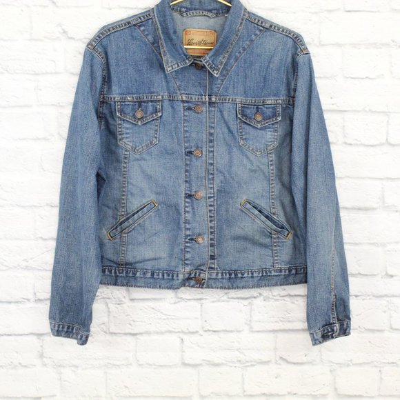 LEVI'S Blue Washed Button Down Streetwear Denim Jeans Jacket Size S - Picture 3 of 8